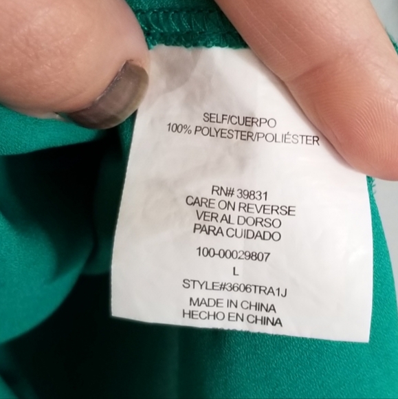 My Michelle | Emerald Green Hi-Low Blouse - Picture 4 of 5